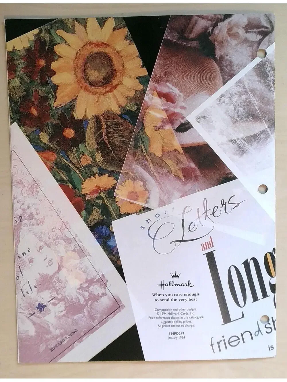 Vintage 1991 Hallmark Options Greeting Card Retailer Catalog Sales Guide